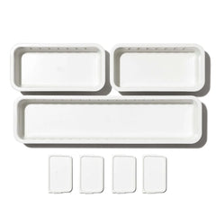 3-Piece Slim Adjustable Drawer Bin Set