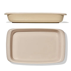 3 Qt Rectangular Stoneware Baking Dish - Biscuit