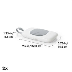 OXO TOT 2-Pack On-the-Go Wipes Dispenser, Gray