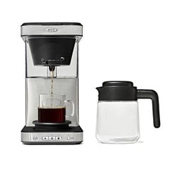 8-Cup Coffee Maker with Podless Single-Serve Function and Glass Carafe