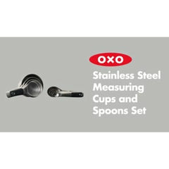 Stainless Steel Measuring Cups and Spoons Set