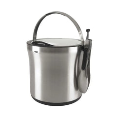 Steel Ice Bucket & Tong Set