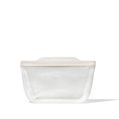 Silicone Reusable Bag - Stand-Up Quart (32 oz) - Oat