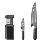 3-Piece Knife & Sharpener Set