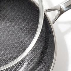 Trident Hybrid Non-Stick Stainless Steel 5 Qt Wok with Lid