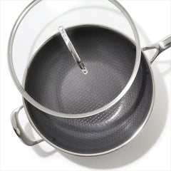 Trident Hybrid Non-Stick Stainless Steel 5 Qt Wok with Lid