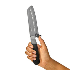 5 in Serrated Utility Knife with Locking Sheath