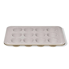 Non-Stick Pro Ceramic Coated Metal Bakeware 12-Cup Muffin Pan - Biscuit
