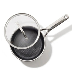 Trident Hybrid Non-Stick Stainless Steel 2.5 Qt Saucepan with Lid