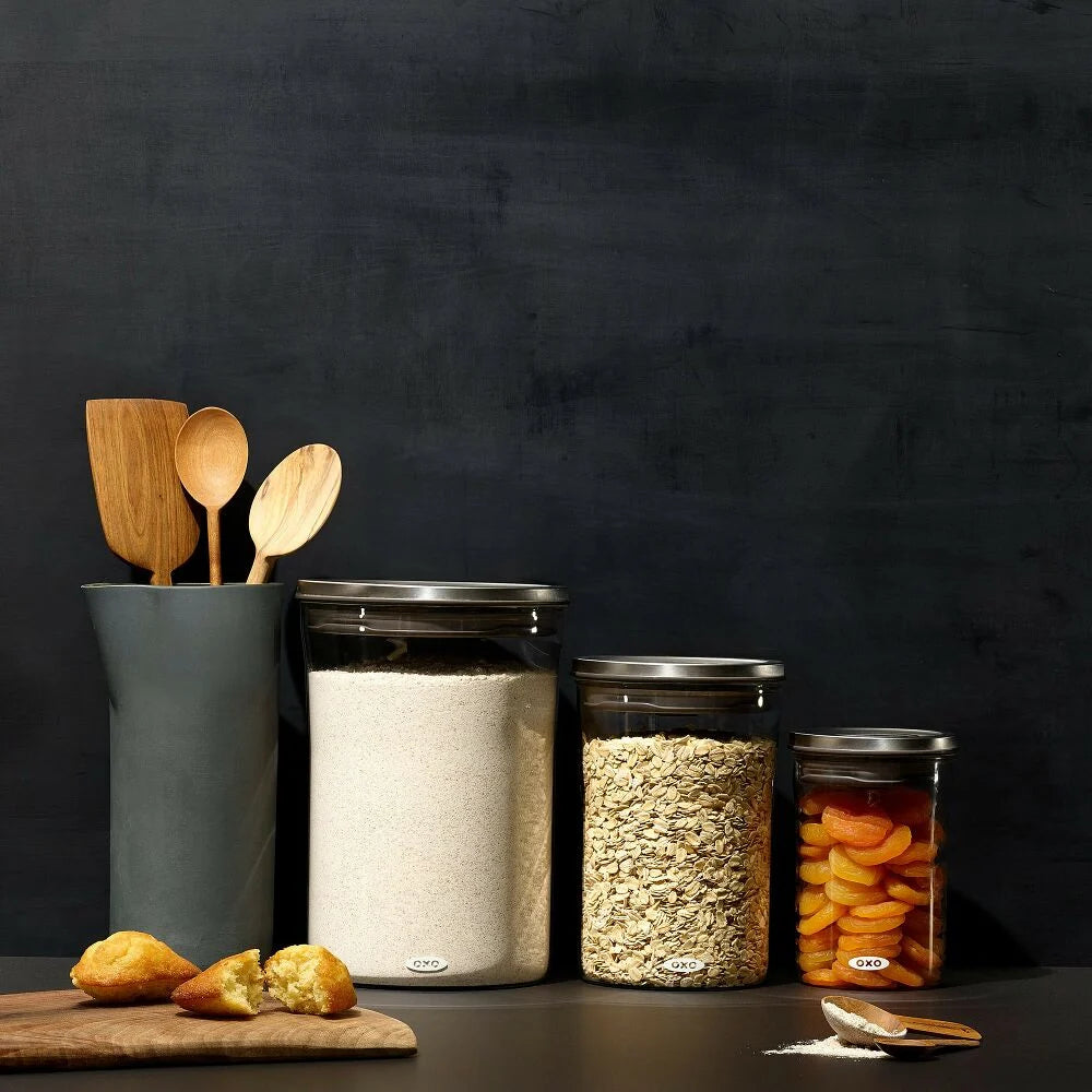Steel 3-Piece POP Round Canister Graduated Set