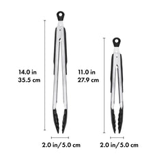 2-Piece Tongs with Nylon Heads Set