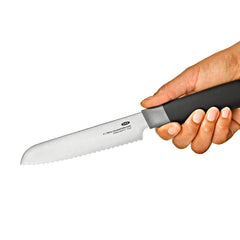 5 in Serrated Utility Knife with Locking Sheath