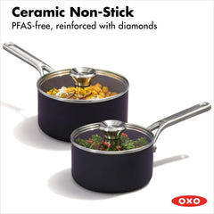 Ceramic Professional Non-Stick 4-Piece Saucepan Set