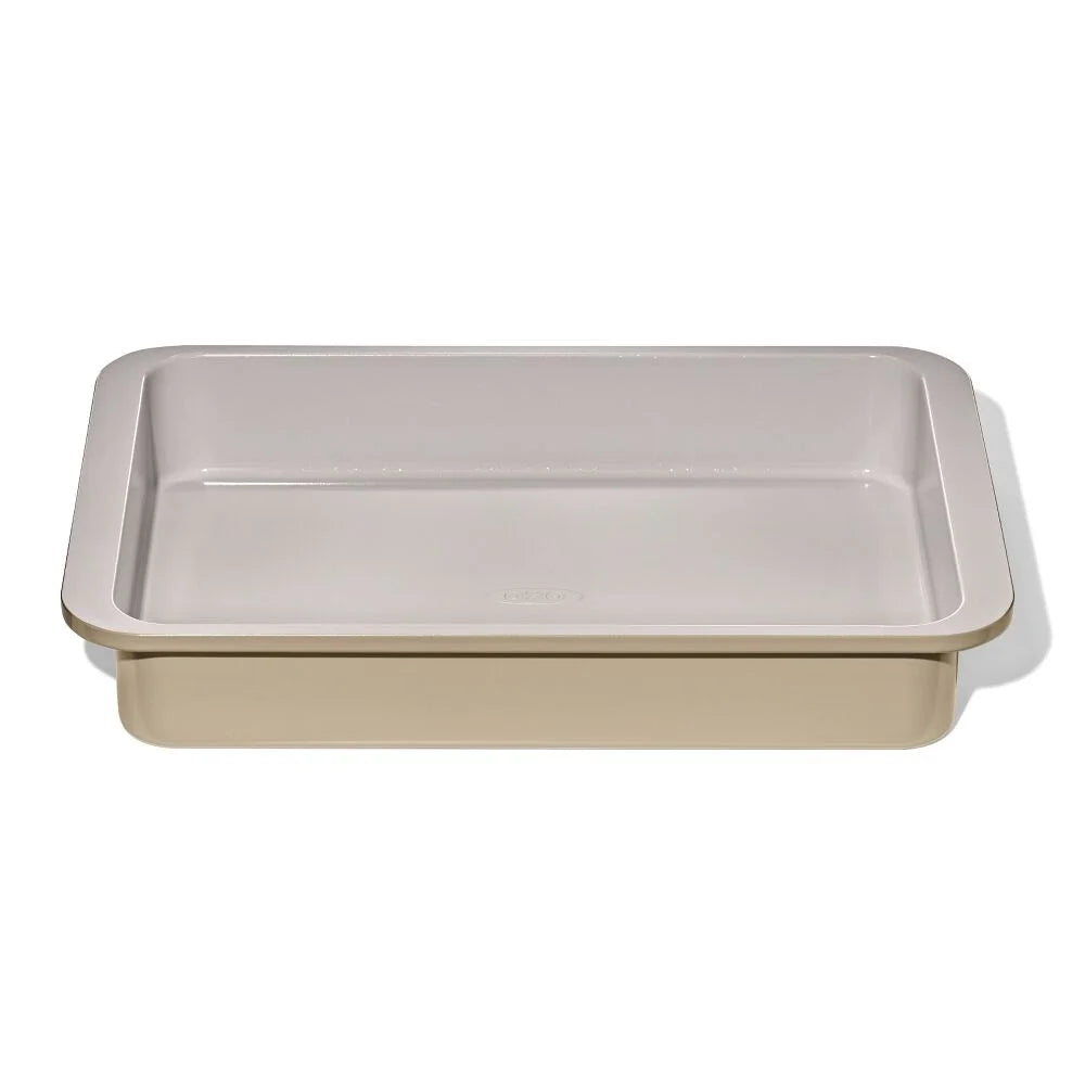 Non-Stick Pro Ceramic Coated Metal Bakeware 9" x 13" Cake Pan - Biscuit