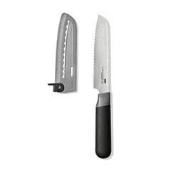 5 in Serrated Utility Knife with Locking Sheath